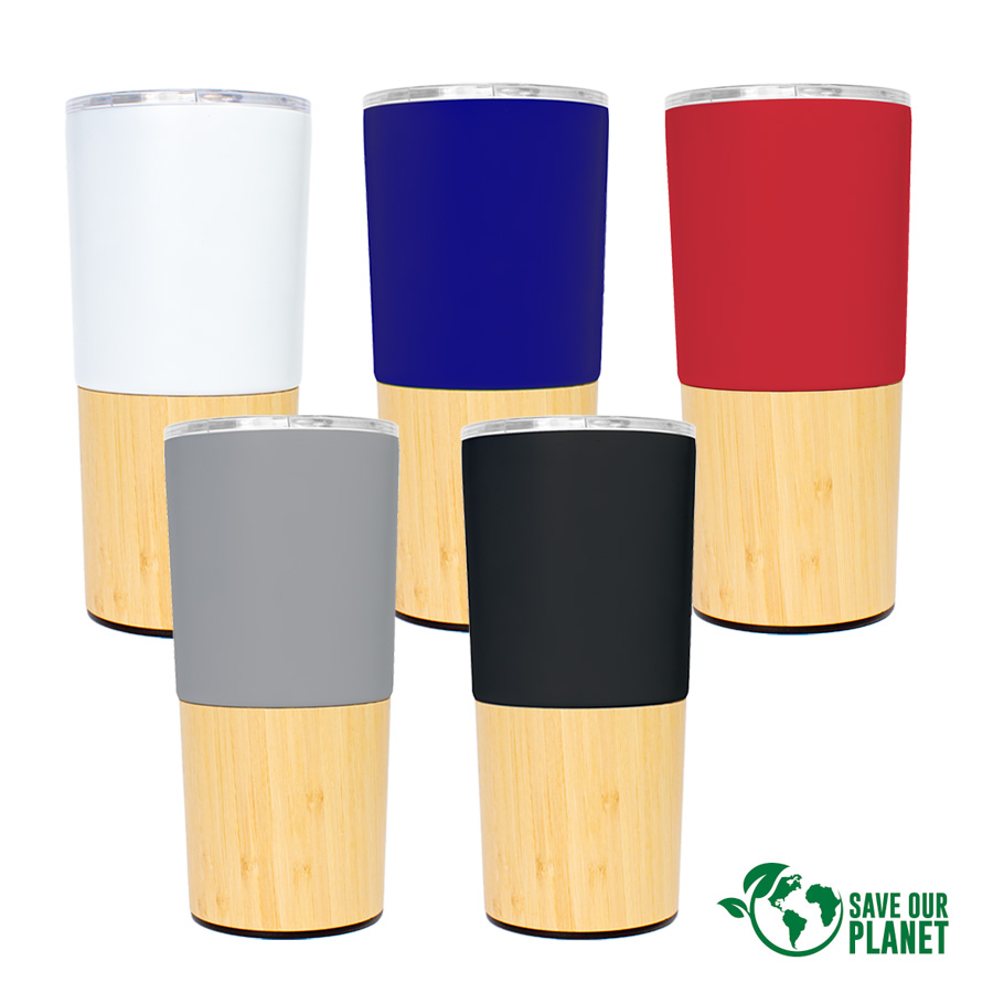 Mug metálico/bamboo "AURUS" 500cc